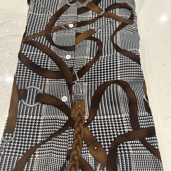 Lauren Ralph Lauren Vintage Equestrian Print Button Down plus size 2X - Picture 7 of 9